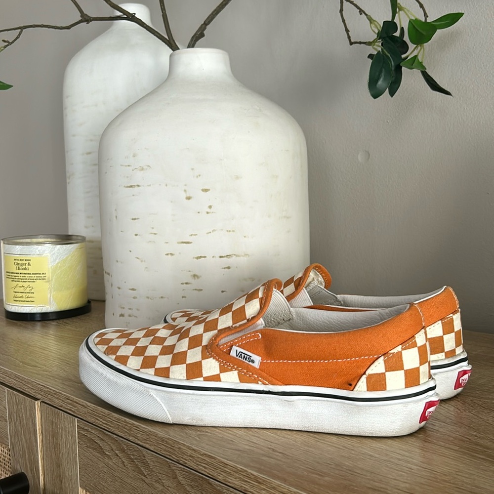 Checkered Vans Slip On